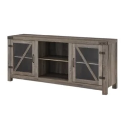 Clarabelle Transitional Glass Barn Door TV Stand For TVs Up To 65" - Saracina Home -Saracina Home GUEST 000bbba3 e85d 41bc 9a1e 58180b5f1321