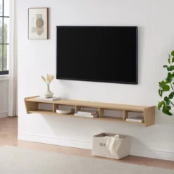 Modern Minimalist Floating TV Stand For TVs Up To 70" With Open Storage - Saracina Home 5 Modern Minimalist Floating TV Stand For TVs Up To 70" With Open Storage - Saracina Home -Saracina Home GUEST 023d9550 9b99 49a8 ac43 b9d15c1a1c9d