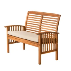 Ravenscroft Modern Boho Acacia Wood Slatted Outdoor Loveseat With Cushion - Saracina Home 13 Ravenscroft Modern Boho Acacia Wood Slatted Outdoor Loveseat With Cushion - Saracina Home -Saracina Home GUEST 0351f6f8 42ea 446b 819c e7d0b3a28178