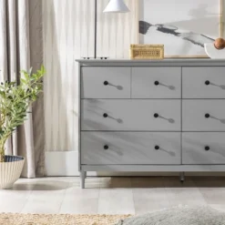 Stiva Classic Mid-Century Modern Horizontal 6 Drawer Dresser - Saracina Home 9 Stiva Classic Mid-Century Modern Horizontal 6 Drawer Dresser - Saracina Home -Saracina Home GUEST 03a1f54e 4537 4cfe 8b24 c78de9815ace