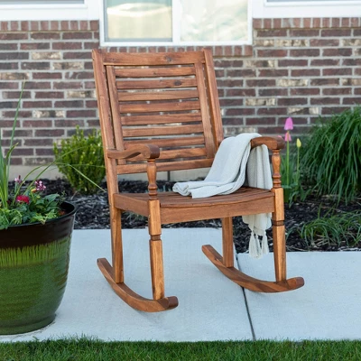 Bamberg Transitional Acacia Wood Outdoor Rocking Chair - Saracina Home Bamberg Transitional Acacia Wood Outdoor Rocking Chair - Saracina Home -Saracina Home GUEST 0535600d 60db 430b 83ed 20142b9ab62b