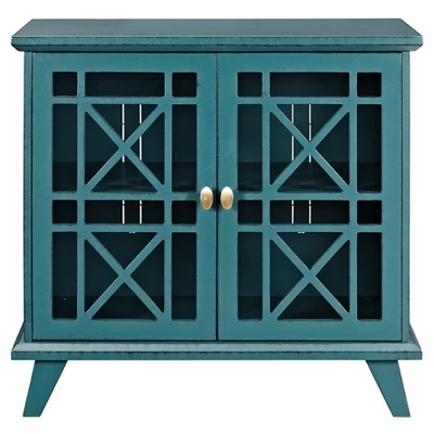 Versatile Fretwork Accent Storage Cabinet Blue - Saracina Home Versatile Fretwork Accent Storage Cabinet Blue - Saracina Home -Saracina Home GUEST 07350541 daa1 41d6 a8cd 821d411ee41b