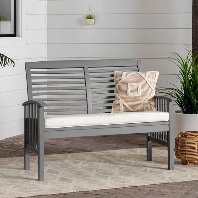 Ravenscroft Modern Boho Acacia Wood Slatted Outdoor Loveseat with Cushion - Saracina Home Ravenscroft Modern Boho Acacia Wood Slatted Outdoor Loveseat With Cushion - Saracina Home -Saracina Home GUEST 0aa03bda f0d5 4309 931f 0068670752e0