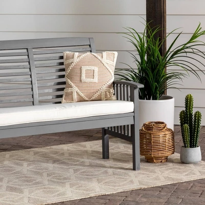 Ravenscroft Modern Boho Acacia Wood Slatted Outdoor Loveseat with Cushion - Saracina Home Ravenscroft Modern Boho Acacia Wood Slatted Outdoor Loveseat With Cushion - Saracina Home -Saracina Home GUEST 0bef4255 566e 41f5 a99c 7414e63a87f4