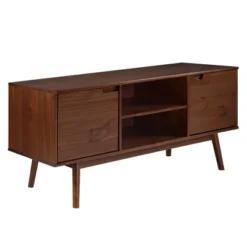 Solid Wood Mid-Century Modern TV Stand For TVs Up To 65" - Saracina Home -Saracina Home GUEST 124c1f93 b619 426b 85f1 839f07b6bcd7