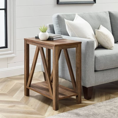 Taylen A Frame Farmhouse Open Storage Side Table - Saracina Home Taylen A Frame Farmhouse Open Storage Side Table - Saracina Home -Saracina Home GUEST 17333dc0 5db8 413c b3e1 11d76b3c8f4d
