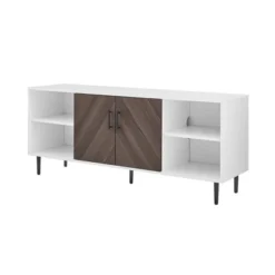 Angelo Modern 2 Door Bookmatch TV Stand For TVs Up To 65" Ash Brown/White - Saracina Home 4 Angelo Modern 2 Door Bookmatch TV Stand For TVs Up To 65" Ash Brown/White - Saracina Home -Saracina Home GUEST 1eb81ab5 8b87 45cc a487 70a62c21b47f