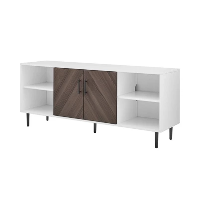 Angelo Modern 2 Door Bookmatch TV Stand for TVs up to 65" Ash Brown/White - Saracina Home Angelo Modern 2 Door Bookmatch TV Stand For TVs Up To 65" Ash Brown/White - Saracina Home -Saracina Home GUEST 1eb81ab5 8b87 45cc a487 70a62c21b47f