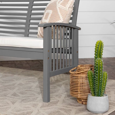 Ravenscroft Modern Boho Acacia Wood Slatted Outdoor Loveseat with Cushion - Saracina Home Ravenscroft Modern Boho Acacia Wood Slatted Outdoor Loveseat With Cushion - Saracina Home -Saracina Home GUEST 2264c25c 6929 44e0 82fd ff36fdeadd35