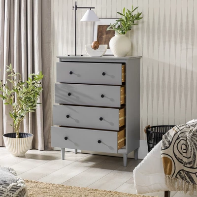 Stiva Classic Mid-Century Modern Vertical 4 Drawer Dresser Gray - Saracina Home Stiva Classic Mid-Century Modern Vertical 4 Drawer Dresser Gray - Saracina Home -Saracina Home GUEST 22d88faa 28d3 4ec6 bc06 ef2143ea903d