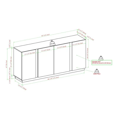 Contemporary Storage with 4 Doors Sideboard - Saracina Home Contemporary Storage With 4 Doors Sideboard - Saracina Home -Saracina Home GUEST 2474f5c0 1422 465b b5e7 c66bcbaff085