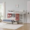 Twin Modern Cut-Out L-Shaped Metal Bunk Bed - Saracina Home
