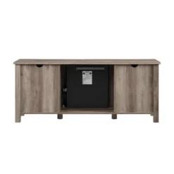 Transitional Farmhouse Window Pane Fireplace TV Stand For TV's Up To 65" Gray Wash - Saracina Home -Saracina Home GUEST 2b1cfc0f 302d 44ea 9671 c65db8cec846