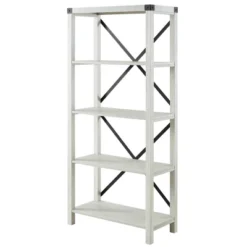 64" Sophie Industrial X Frame Bookshelf - Saracina Home -Saracina Home GUEST 2f56b478 a8a3 456b a4e0 cd33eebdf635