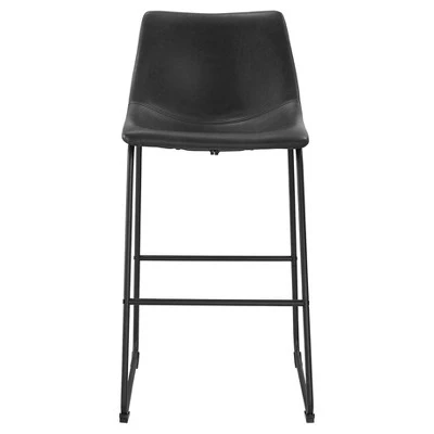 Set of 2 Laslo Modern Upholstered Faux Leather Barstools - Saracina Home Set Of 2 Laslo Modern Upholstered Faux Leather Barstools - Saracina Home -Saracina Home GUEST 30bee0b5 e484 418f 8b93 04d04c16bb11