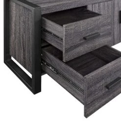 Modern Urban Industrial TV Stand For TVs Up To 80" Charcoal - Saracina Home -Saracina Home GUEST 30d65bb0 8547 4b86 8ee7 a3add0f2dc06