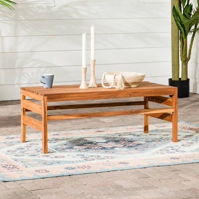 Outdoor Acacia Wood Slatted Coffee Table - Saracina Home Outdoor Acacia Wood Slatted Coffee Table - Saracina Home -Saracina Home GUEST 324cc6c4 c0bc 4d03 8647 fe2b8c1b65c2