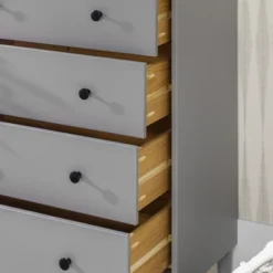 Stiva Classic Mid-Century Modern Vertical 4 Drawer Dresser Gray - Saracina Home 7 Stiva Classic Mid-Century Modern Vertical 4 Drawer Dresser Gray - Saracina Home -Saracina Home GUEST 3846d529 c24e 4739 a13a 22e114312cd6