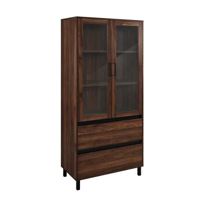 68" Glass Door Storage Hutch with Drawers - Saracina Home 68" Glass Door Storage Hutch With Drawers - Saracina Home -Saracina Home GUEST 3ddd9fd1 b9eb 425e 9cc2 c462658d92f1