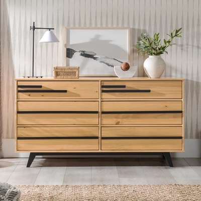 Modern 6 Drawer Double Dresser with Long Handles - Saracina Home Modern 6 Drawer Double Dresser With Long Handles - Saracina Home -Saracina Home GUEST 40ea124f 3b51 440a 98f7 60e8d19eb992