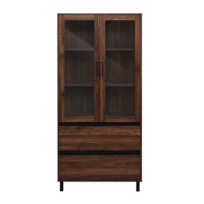 68" Glass Door Storage Hutch with Drawers - Saracina Home 68" Glass Door Storage Hutch With Drawers - Saracina Home -Saracina Home GUEST 4107d99b ca0a 4c81 93d8 e403efb6f200