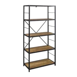 63" 4 Shelf Industrial Transitional Tall Bookshelf - Saracina Home 5 63" 4 Shelf Industrial Transitional Tall Bookshelf - Saracina Home -Saracina Home GUEST 43f6ae14 00e5 4498 b215 cdae8a95d4c2