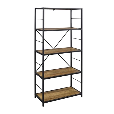 63" 4 Shelf Industrial Transitional Tall Bookshelf - Saracina Home 63" 4 Shelf Industrial Transitional Tall Bookshelf - Saracina Home -Saracina Home GUEST 43f6ae14 00e5 4498 b215 cdae8a95d4c2