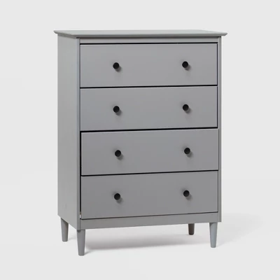Stiva Classic Mid-Century Modern Vertical 4 Drawer Dresser Gray - Saracina Home Stiva Classic Mid-Century Modern Vertical 4 Drawer Dresser Gray - Saracina Home -Saracina Home GUEST 460035ca 1e5b 4070 a7e0 76480f7b88a1
