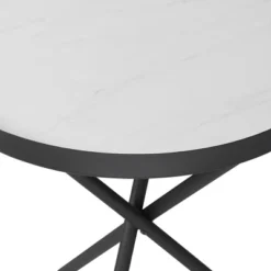 Modern Minimalist Intersecting Tripod Leg Side Table Black/Faux White Marble - Saracina Home -Saracina Home GUEST 465f5feb d93e 4674 945f 6ba2d4baa42e
