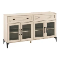 4 Door Reeded Glass Storage Sideboard - Saracina Home -Saracina Home GUEST 483cb12a d4ff 4550 b173 52e245bd59ee
