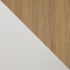 Modern 2 Door TV Stand For TVs Up To 65" Solid White/Coastal Oak/White - Saracina Home -Saracina Home GUEST 486629d9 586f 484c 8677 69ab1b449b80