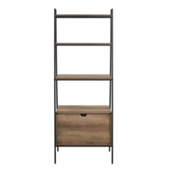 72" Open Shelf And Closed Storage Cabinet Ladder Bookcase - Saracina Home -Saracina Home GUEST 48b42602 a941 4f60 80c3 bd3ce1969bfa