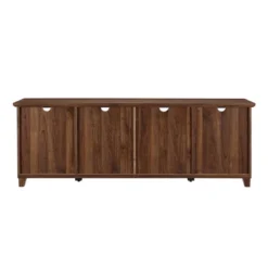 Kimber 4 Door Glass Panel Storage TV Stand For TVs Up To 80" - Saracina Home -Saracina Home GUEST 4ab77e31 ad01 41ea ad4e 6f6f08e5ab44