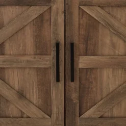 Atticus Modern Farmhouse 2 Door Corner TV Stand For TVs Up To 55" Rustic Oak - Saracina Home -Saracina Home GUEST 4c8dcf3c ad69 425f 9117 f6aaa0b7bb81