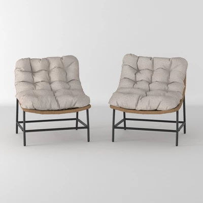 2pk Papasan Scoop Outdoor Patio Chair - Natural - Saracina Home 2pk Papasan Scoop Outdoor Patio Chair - Natural - Saracina Home -Saracina Home GUEST 4f90f799 f729 4ef9 9855 358f0a27be20