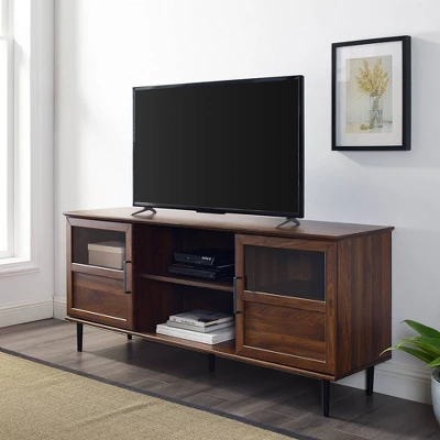 Modern Wood and Glass Door Console TV Stand for TVs up to 65" - Saracina Home Modern Wood And Glass Door Console TV Stand For TVs Up To 65" - Saracina Home -Saracina Home GUEST 5181d4aa 2289 494c ba07 15dd5de5712c