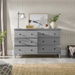 Stiva Classic Mid-Century Modern Horizontal 6 Drawer Dresser - Saracina Home 4 Stiva Classic Mid-Century Modern Horizontal 6 Drawer Dresser - Saracina Home -Saracina Home GUEST 53801b5f b1d4 4b04 8c85 a7971d352e4e