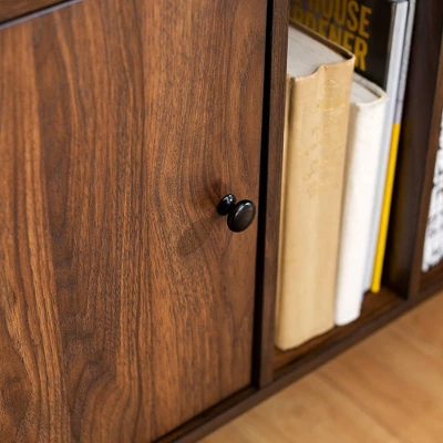 Modern Vinyl Record Player Storage TV Stand for TVs up to 65" Dark Walnut - Saracina Home Modern Vinyl Record Player Storage TV Stand For TVs Up To 65" Dark Walnut - Saracina Home -Saracina Home GUEST 5506d0d6 4998 4dc3 9b64 c3867146005b