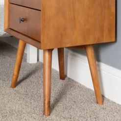 Greenberg 2 Drawer Mid-Century Modern Solid Wood Nightstand - Saracina Home -Saracina Home GUEST 589d96d2 ab96 4bdd 9d8b 9418def6d979