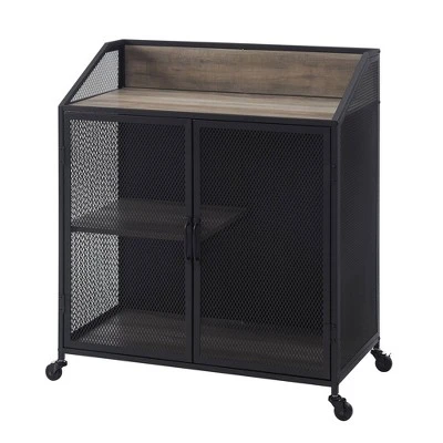 Urban Industrial Metal Mesh Bar Cart with Wheels - Saracina Home Urban Industrial Metal Mesh Bar Cart With Wheels - Saracina Home -Saracina Home GUEST 59a24ed4 da17 4087 8cad 6500ce3bd7b6