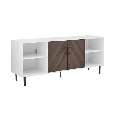 Angelo Modern 2 Door Bookmatch TV Stand for TVs up to 65" Ash Brown/White - Saracina Home Angelo Modern 2 Door Bookmatch TV Stand For TVs Up To 65" Ash Brown/White - Saracina Home -Saracina Home GUEST 5ab5ba87 b7aa 4512 be94 c4090507c81f