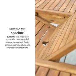 Ravenscroft Modern Boho Acacia Wood Slat Top Rectangle Extendable Outdoor Table - Saracina Home -Saracina Home GUEST 5acdc173 8a65 4837 858b e4e256487a72