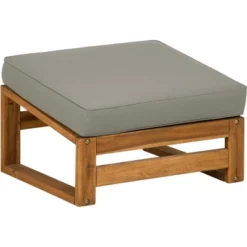 Galia 2pc Square Leg Acacia Wood Chair And Ottoman With Cushions - Brown - Saracina Home 12 Galia 2pc Square Leg Acacia Wood Chair And Ottoman With Cushions - Brown - Saracina Home -Saracina Home GUEST 5c6ac659 1ca2 40a2 b2a8 c48f709d346f