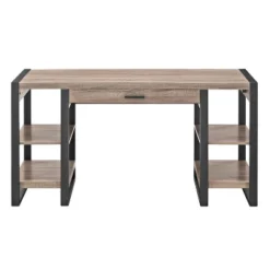 60" Industrial Transitional Tech Desk With USB - Saracina Home -Saracina Home GUEST 65e1ac0a c8db 4eee a347 2bc0c9eb7fea