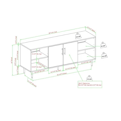 Angelo Modern 2 Door Bookmatch TV Stand for TVs up to 65" Ash Brown/White - Saracina Home Angelo Modern 2 Door Bookmatch TV Stand For TVs Up To 65" Ash Brown/White - Saracina Home -Saracina Home GUEST 66bfc7d1 f755 4abe a5f6 ed74dc76f088