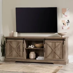 Clarabelle Double Sliding X Barn Door TV Stand For TVs Up To 80" - Saracina Home -Saracina Home GUEST 67c2011a b0b3 44c6 9e39 013ec188efbf