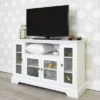 Glass Door Traditional Highboy TV Stand For TVs Up To 58" - Saracina Home