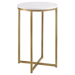 Vivian Glam X Leg Round Side Table - Saracina Home -Saracina Home GUEST 6c2722a3 f679 4004 b4fa 078d8f88603a