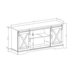 Modern Transitional Sliding Barndoor TV Stand For TVs Up To 65"- Saracina Home 13 Modern Transitional Sliding Barndoor TV Stand For TVs Up To 65"- Saracina Home -Saracina Home GUEST 718dd989 f52a 47b4 994a 51f6706185e4