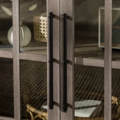 Avalene Modern Farmhouse 4 Door Glass Window Pane TV Stand For TVs Up To 65" - Saracina Home -Saracina Home GUEST 71a72b5b cad6 4b7c 9000 29ddb499d020